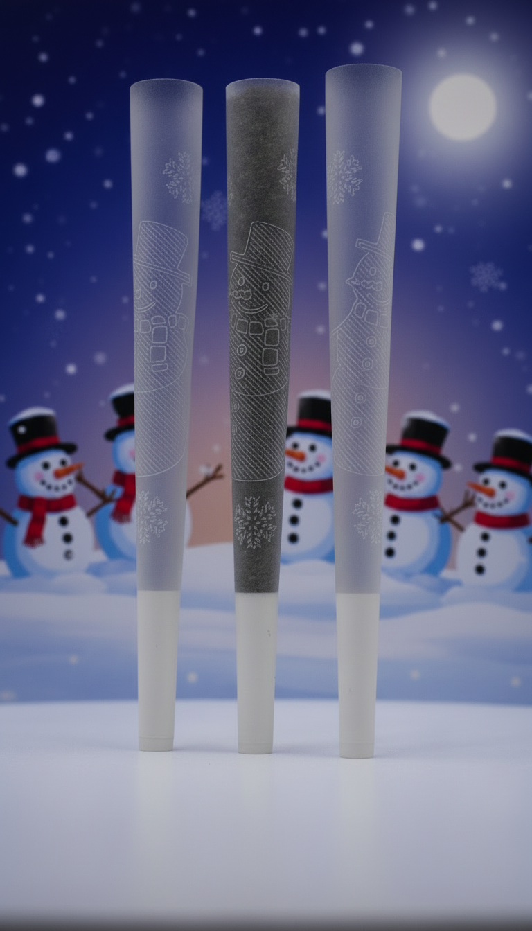 King-Size Laser Engraved Paper Tip Cones